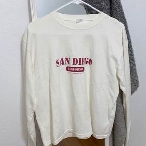 White San Diego long sleeve sweatshirt like top